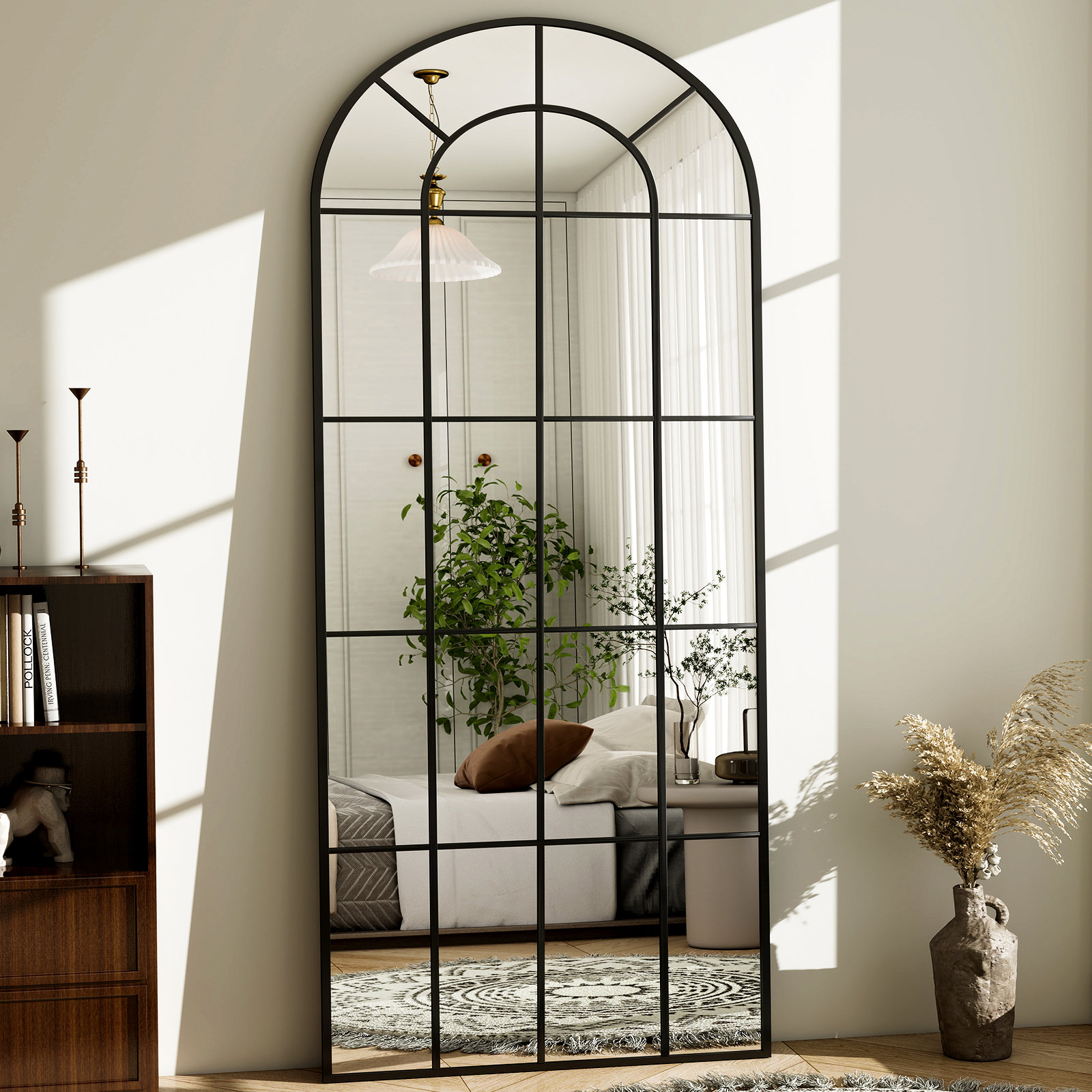 Wade Logan® Casiana Window Pane Full Length Mirror Wall Mirror
